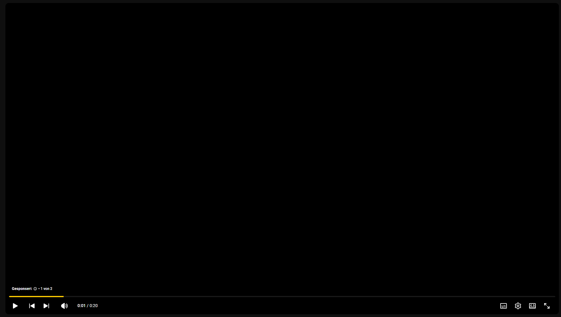 YouTube Ad Dimmer Dimmed Video Player